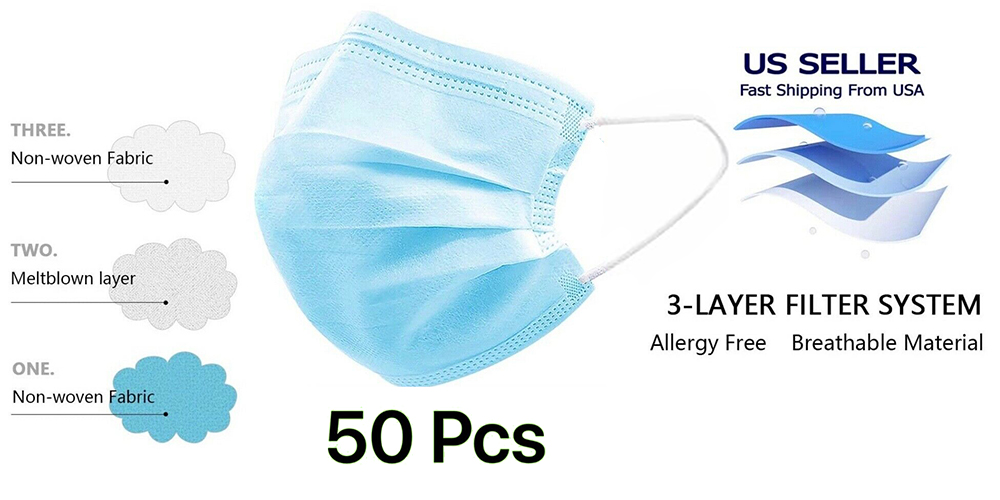 Disposable 3 ply face masks